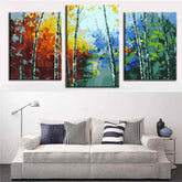 Painting by Numbers Plant World Lake- 3-Panel (Triptych)